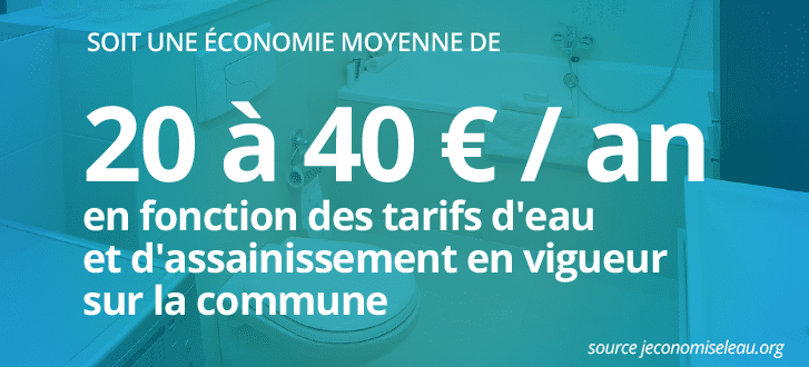 économie moyenne de 20 à 40 euros / an