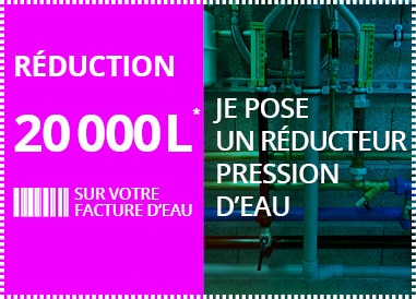 Je pose un réducteur de pression d'eau | 20000 L d'eau sur ma facture 